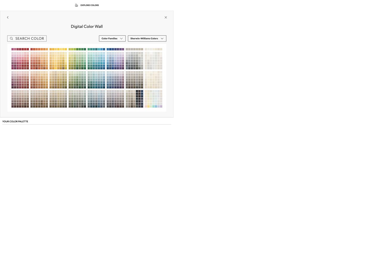 Original Sherwin-Williams · Digital Color Wall interface or artifact